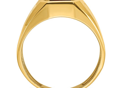 14k Yellow & Rhodium Rings Style B57492 - Classique Jewelry Inc.