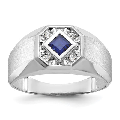 14K white gold diamond ring