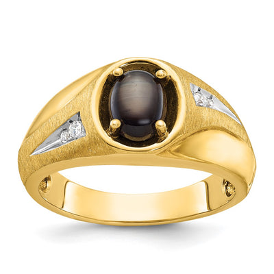 14K gold diamond star ring