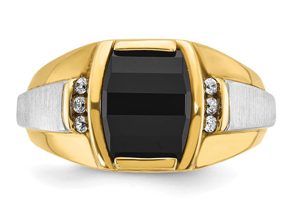 14k Two-tone Rings Style B57823 - Classique Jewelry Inc.