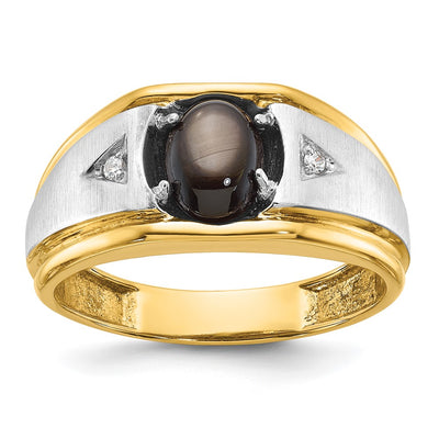 14K gold diamond star ring