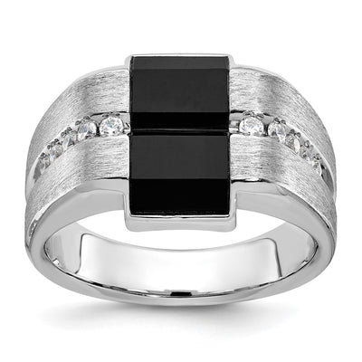14K white gold diamond ring