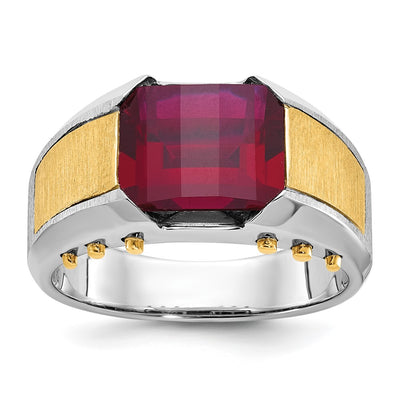 14K gold garnet ring