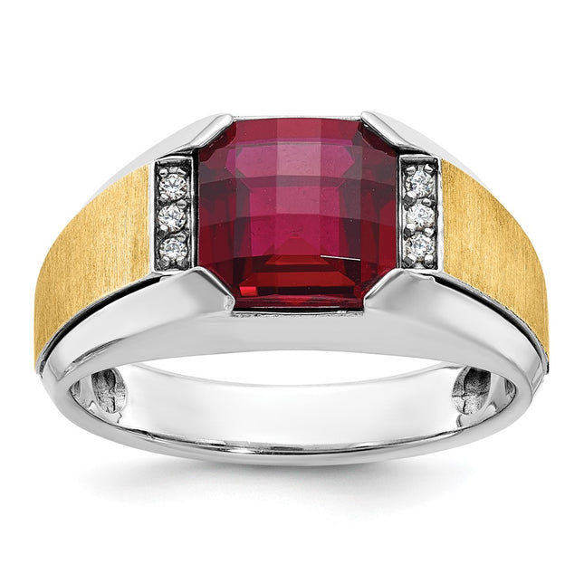 14k Two-tone Rings Style B57957 - Classique Jewelry Inc.