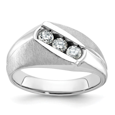 14K white gold diamond ring