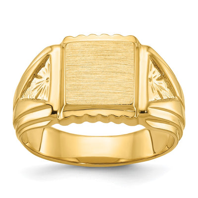 14K gold signet ring