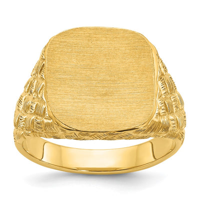 14K gold signet ring