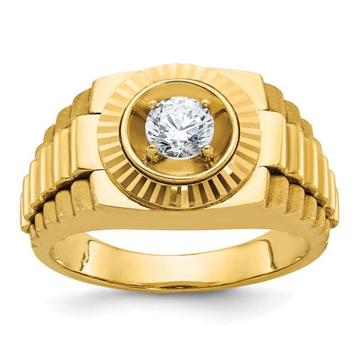 14K gold diamond ring