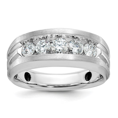 14K white gold diamond ring