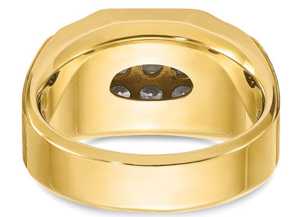 14k Yellow & Rhodium Rings Style B58809 - Classique Jewelry Inc.