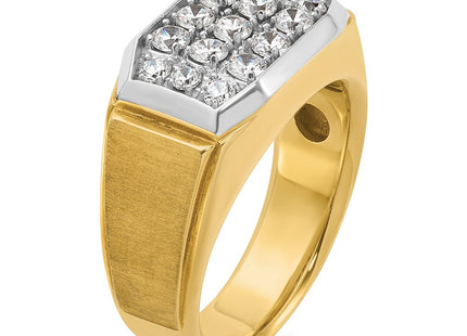 14k Yellow & Rhodium Rings Style B58809 - Classique Jewelry Inc.