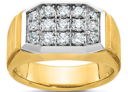 14k Yellow & Rhodium Rings Style B58809 - Classique Jewelry Inc.