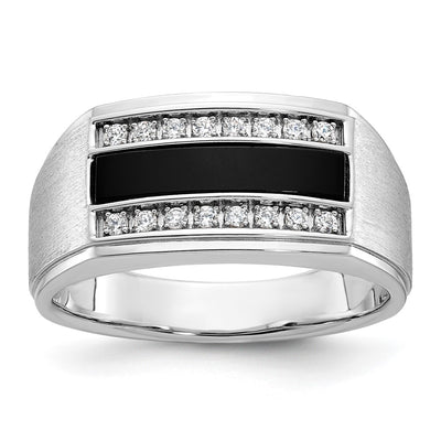 14K white gold diamond ring