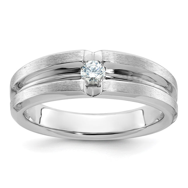 14K white gold diamond ring