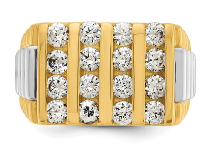 14k Two-tone Rings Style B58975 - Classique Jewelry Inc.