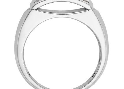 IBGoodman 14k White Gold Men's Polished and Cut-Out Ring Mounting