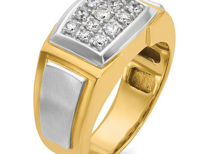 14k Yellow & Rhodium Rings Style B59129 - Classique Jewelry Inc.