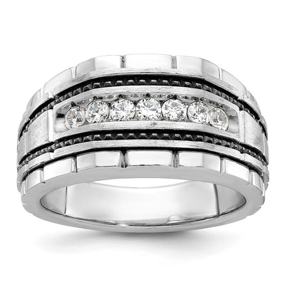 14K white gold diamond ring