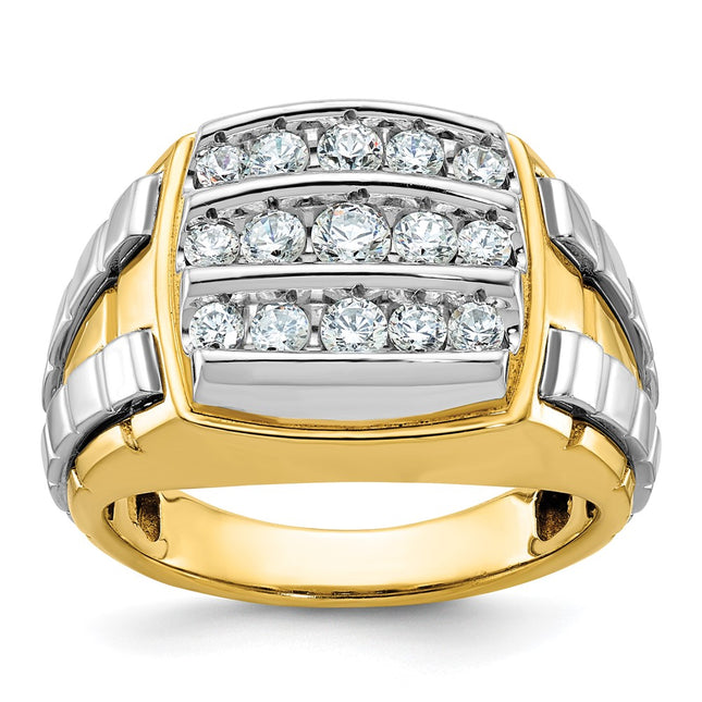 14k Two-tone Rings Style B59184 - Classique Jewelry Inc.