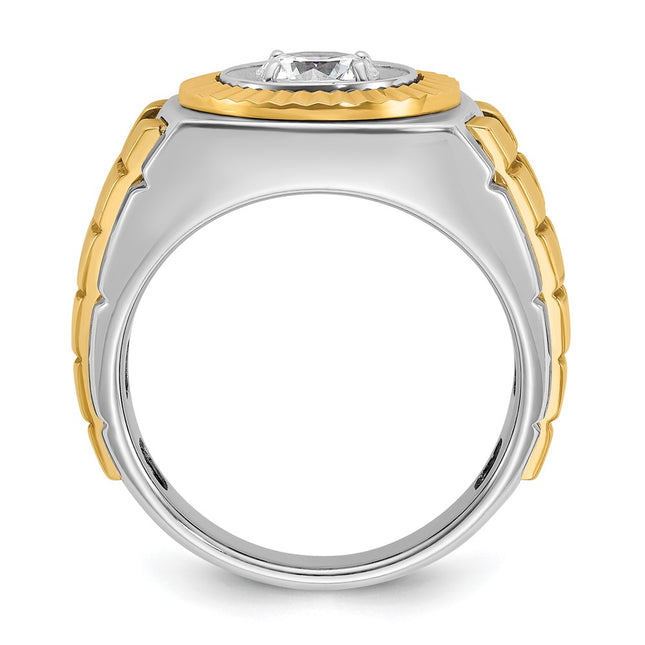 14k Two-tone Rings Style B59186 - Classique Jewelry Inc.