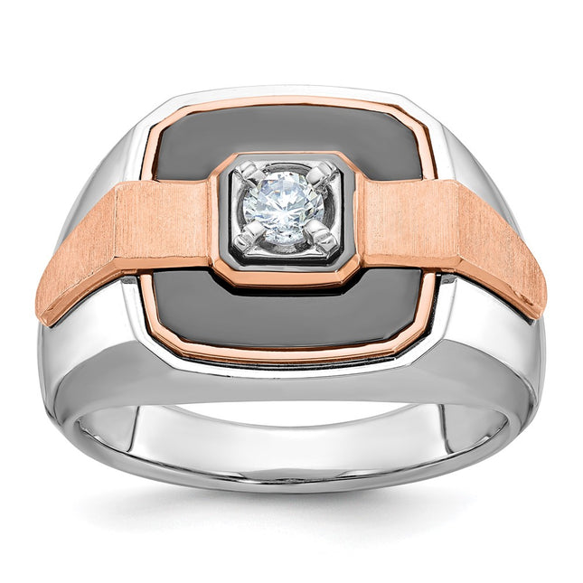 14K White/Rose Gold Rings Style B59204 - Classique Jewelry Inc.