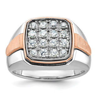 14K White/Rose Gold Rings Style B59210 - Classique Jewelry Inc.