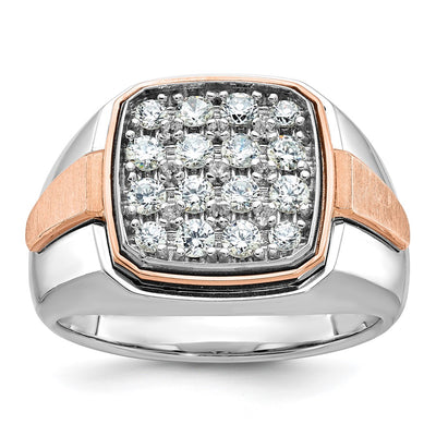 14K white gold diamond ring