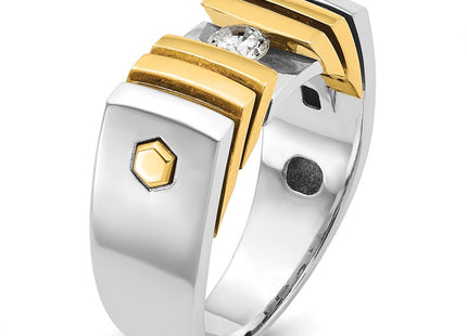 14k Two-tone IBGoodman Men's 1/3 carat Diamond Complete Ring (Style B59216-4WYAA)