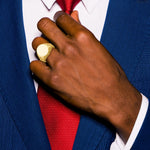 14K IBGoodman 18.5x15.75mm Men's Round Signet Ring view