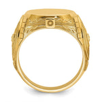 14K IBGoodman 18.5x15.75mm Men's Round Signet Ring view