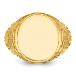 14K IBGoodman 18.5x15.75mm Men's Round Signet Ring view