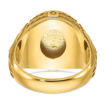 14K IBGoodman 18.5x15.75mm Men's Round Signet Ring view