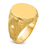 14K IBGoodman 18.5x15.75mm Men's Round Signet Ring view