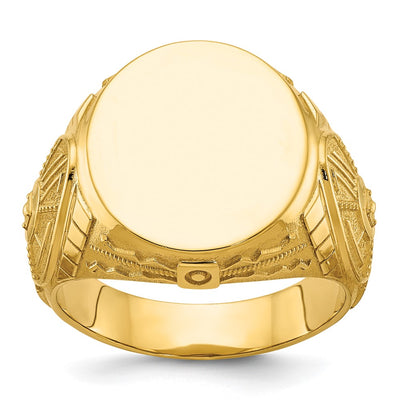 14K gold signet ring