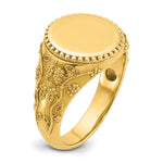 14K IBGoodman 12.5x12.5mm Men's Round Signet Ring view