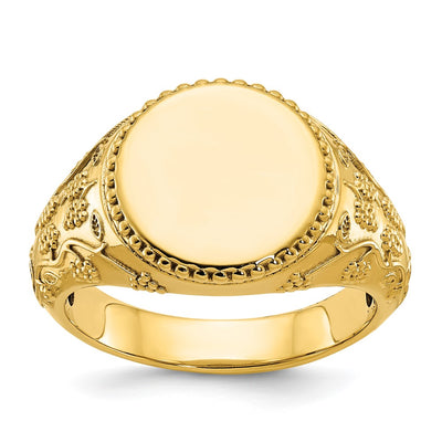 14K gold signet ring