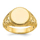 14K IBGoodman 12.5x12.5mm Men's Round Signet Ring