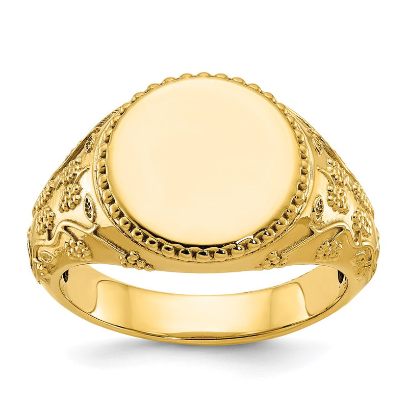 14K gold signet ring