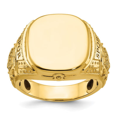 14K gold signet ring