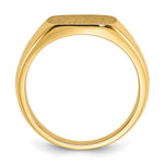 14K IBGoodman Mens Satin Top Cushion Signet Ring view