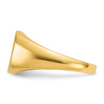 14K IBGoodman Mens Satin Top Cushion Signet Ring view