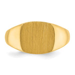 14K IBGoodman Mens Satin Top Cushion Signet Ring view