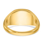 14K IBGoodman Mens Satin Top Cushion Signet Ring view