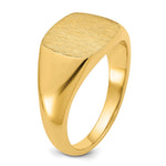 14K IBGoodman Mens Satin Top Cushion Signet Ring view