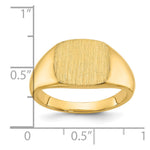 14K IBGoodman Mens Satin Top Cushion Signet Ring view