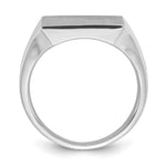 14K White Gold IBGoodman Men's Square Signet Ring view