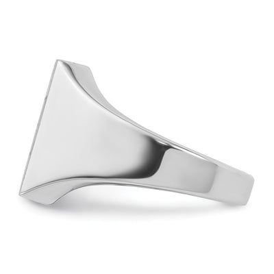 14K White Gold IBGoodman Men's Square Signet Ring