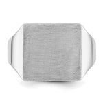 14K White Gold IBGoodman Men's Square Signet Ring view