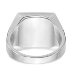 14K White Gold IBGoodman Men's Square Signet Ring view