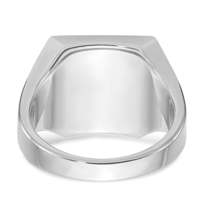 14K White Gold IBGoodman Men's Square Signet Ring